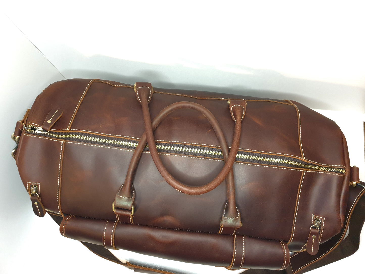 Vintage leather travel bag - Weekend away in style!
