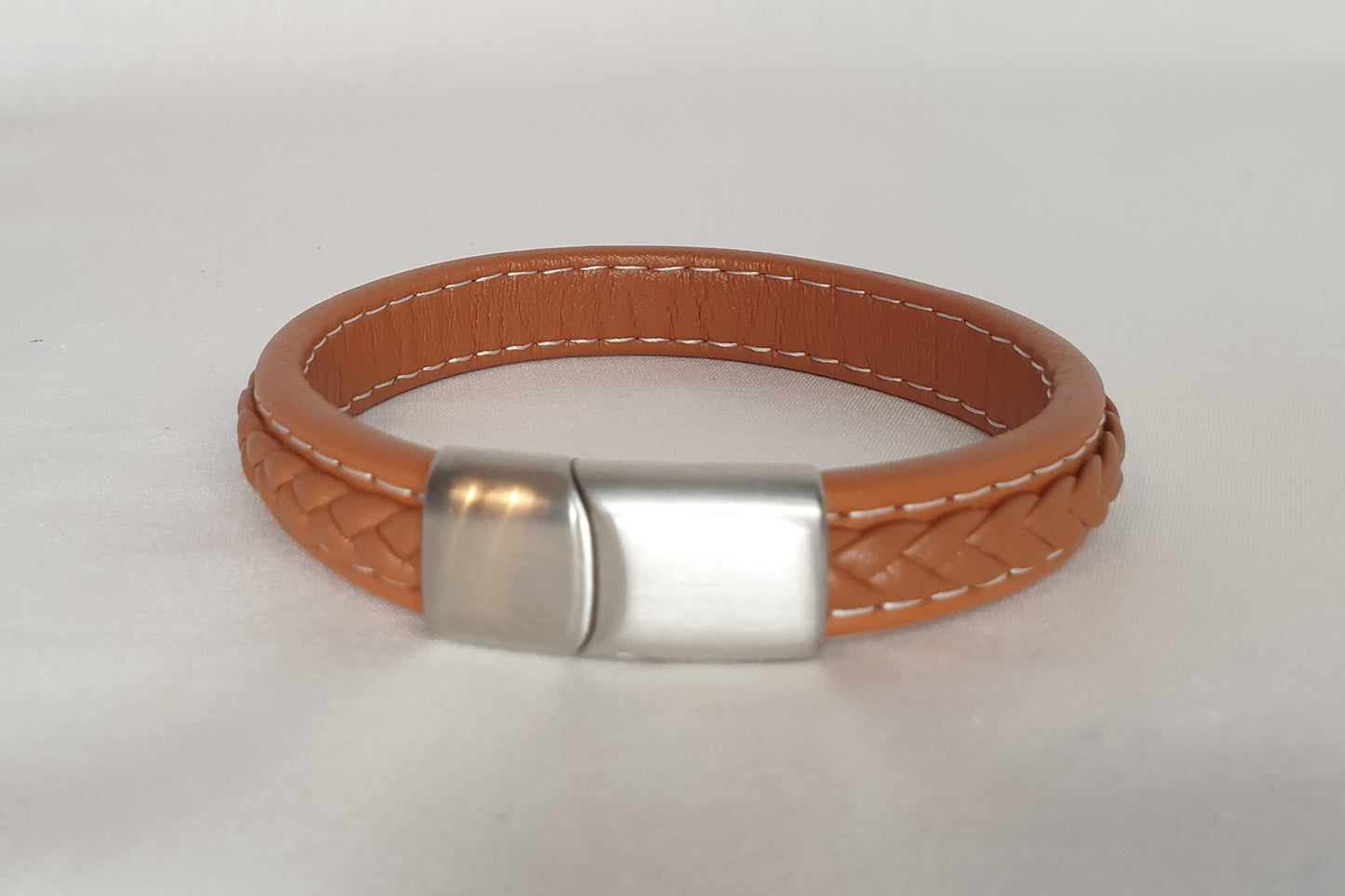 Caramel colored leather bracelet