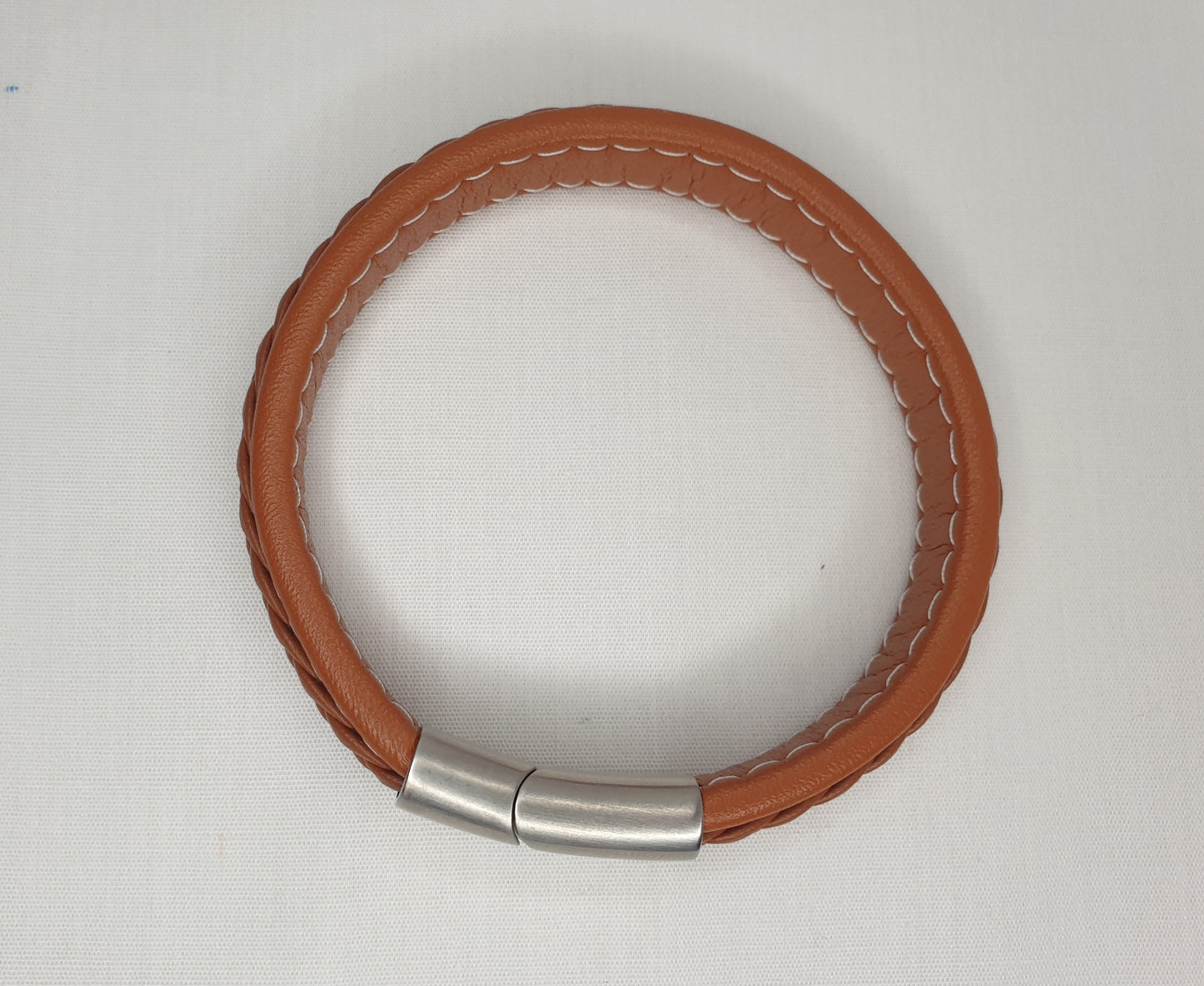 Caramel colored leather bracelet