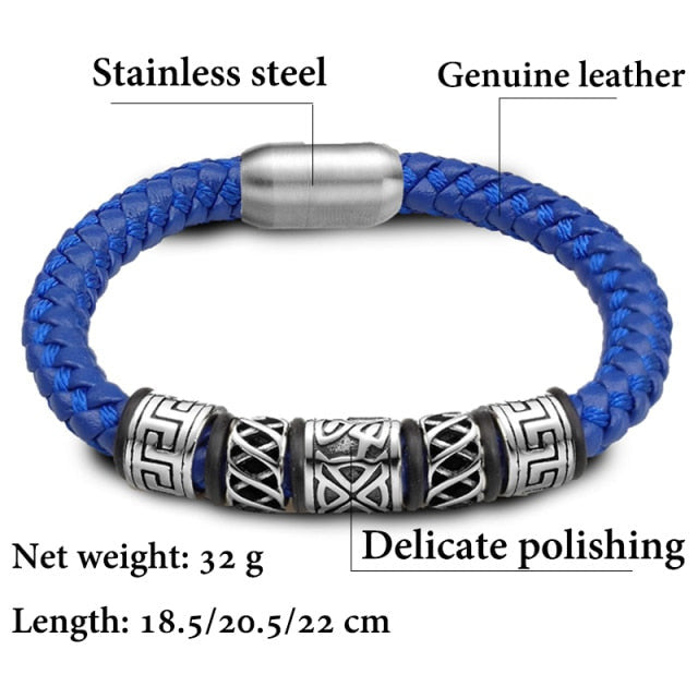 Lederen armband - Punk stijl - met magnetische sluiting